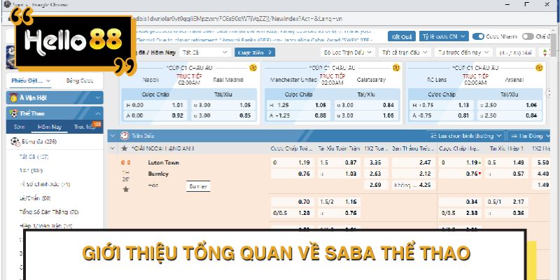 Giới thiệu tổng quan về SABA thể thao